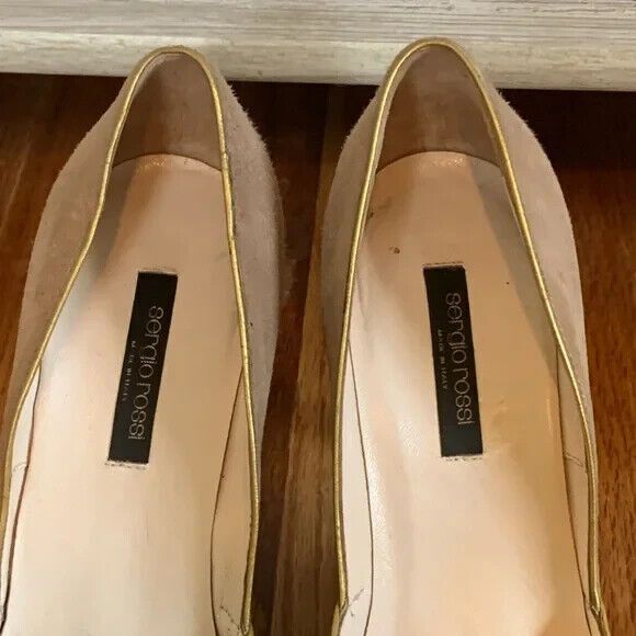 Vintage Sergio Rossi Vero Cuoio Heels - Giraffe Print Leather Buckle - Picture 7 of 10